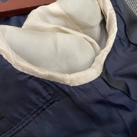 Giorgio Armani Borgonuovo 21 Navy Patterned Blazer - Picture 9 of 14